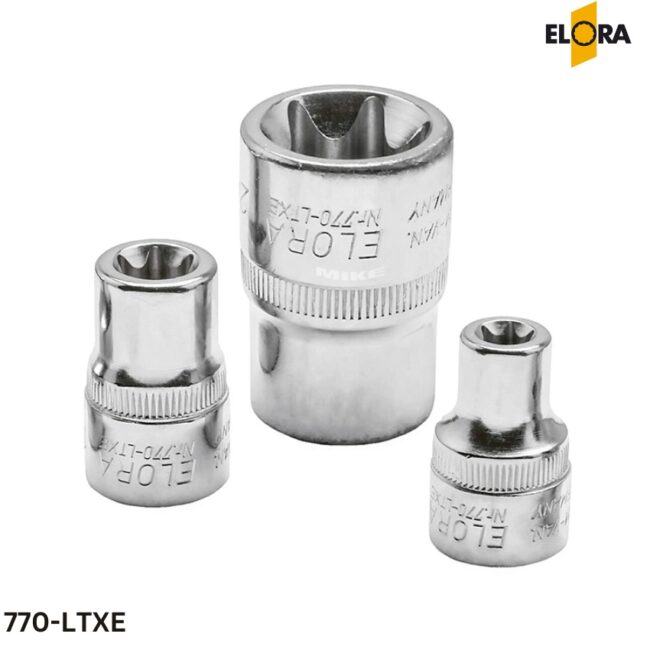 ELORA 770-LTXE Đầu tuýp sao , hoa thị có đầu vuông 1/2 inch