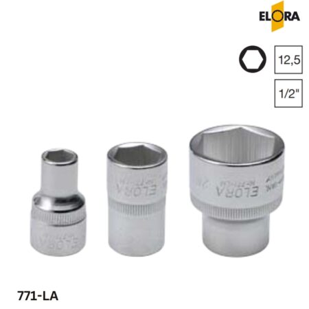 ELORA 771-LA Đầu tuýp 6 cạnh, 1/2 inch