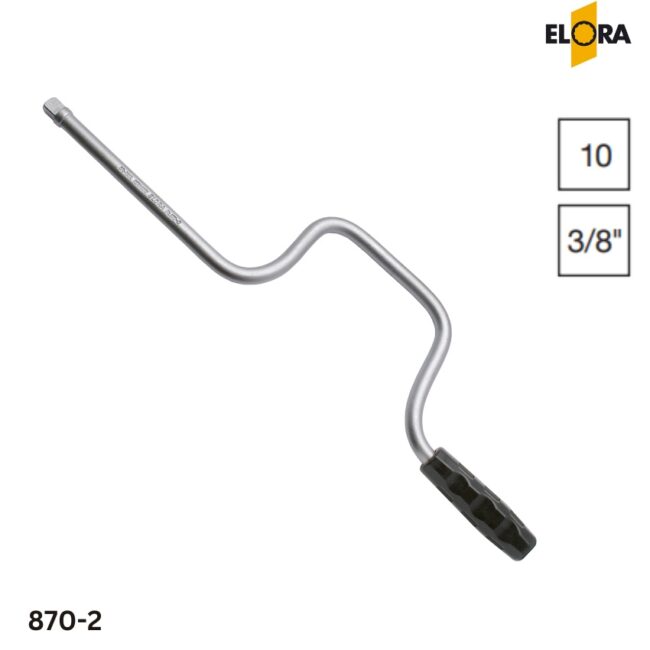 ELORA 870-2 Tay quay nhanh chữ U, đầu vuông 3/8 inch