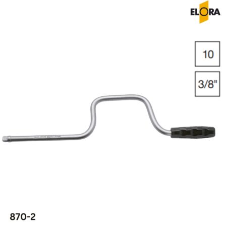 ELORA 870-2 Tay quay nhanh chữ U, đầu vuông 3/8 inch