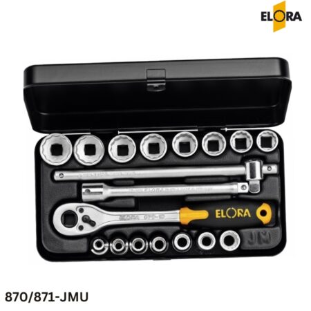 ELORA 870/871-JMU Bộ khẩu đầu vuông 3/8 inch, 15 -18 chi tiết