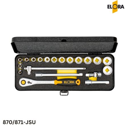 ELORA 870-JSU Bộ tuýp 20 chi tiết hệ mét, vuông 3/8 inch
