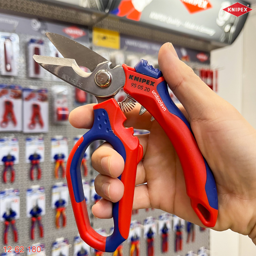 kéo cắt thợ điện đa năng có ngàm bấm cos knipex 95 05 20