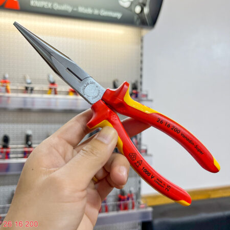 knipex 26 16 200 kìm mũi nhọn 8 inch cán cách điện