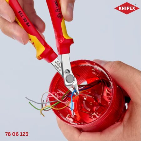Knipex 78 06 125 – Kìm Cắt Linh Kiện Cách điện VDE