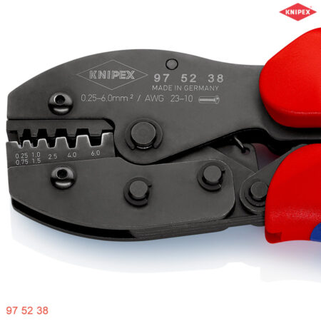 ngàm Knipex 97 52 38 Kìm Bấm Cos Pin rỗng 0,25 - 6,0 mm²