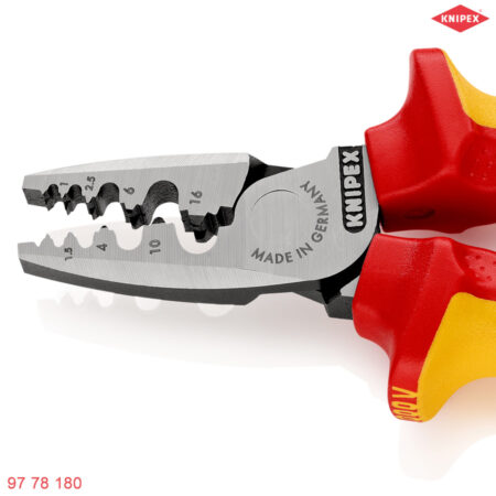 Ngàm Kìm Bấm Cos Knipex 97 78 180 Pin Rỗng Cách Điện