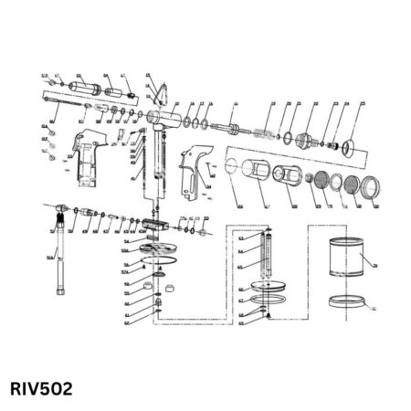 RIV502 Máy Tán Đinh Thủy Lực Rivit Khí Nén