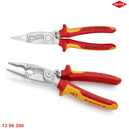 thông số kỹ thuật kìm làm tủ điện đa năng cán cách điện 13 96 200 Knipex