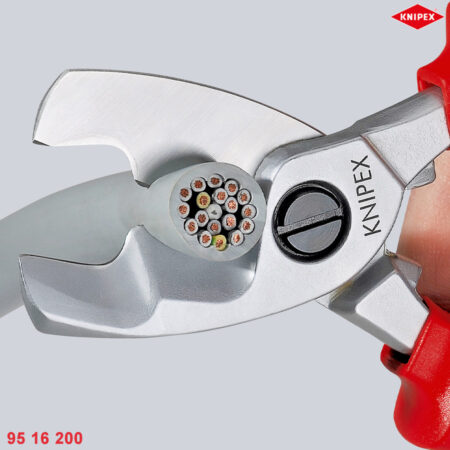 Knipex 95 16 200 Kìm cắt cáp cách điện lưỡi cắt kép (1)