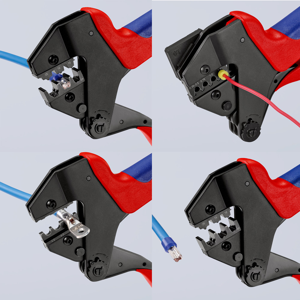 KNIPEX 97 43 200: ứng dụng Kìm ép cos ngàm ép thay thế đa năng