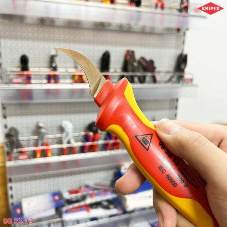 98 53 13 Knipex: Dao tách vỏ cáp lưỡi 50 mm, cán cách điện VDE