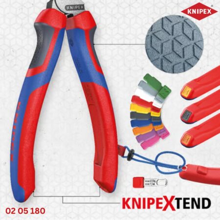 Knipex 02 05 180: Kìm Đa Năng Lưỡi Cắt 63 HRC