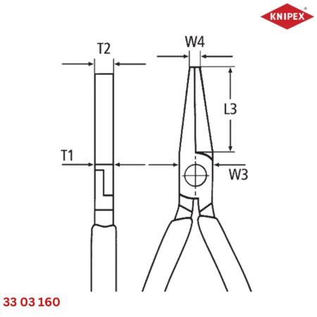 Knipex 33 03 160: Kìm mỏ nhọn dài 160mm