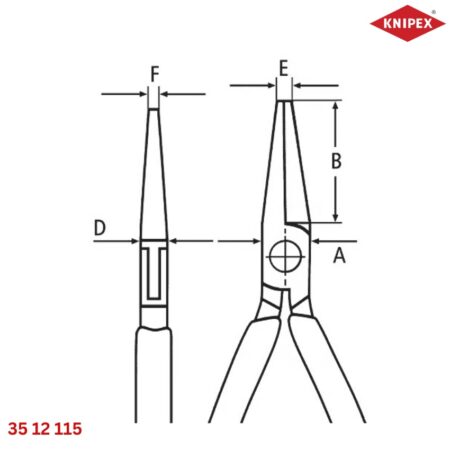 Knipex 35 12 115: Kìm kẹp chân linh kiện