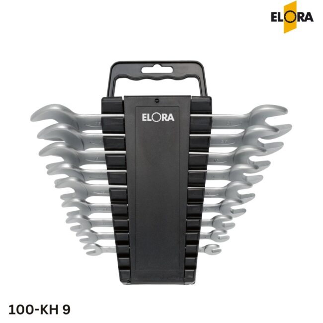 ELORA 100-KH 9: Bộ cờ lê 2 đầu mở, 9 chi tiết