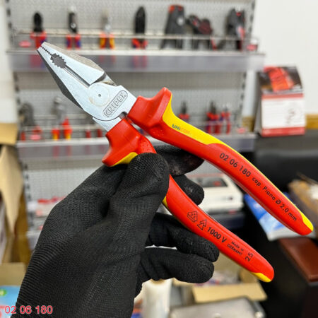 kìm đầu bằng cách điện 7 inch 1000V Knipex 02 06 180
