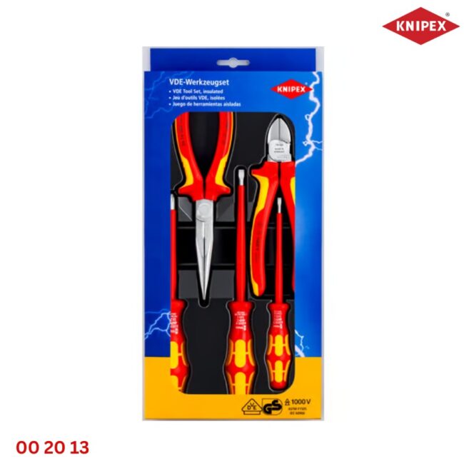 Knipex 00 20 13: Bộ kìm và tua vít cách điện 1000V 5 chi tiết