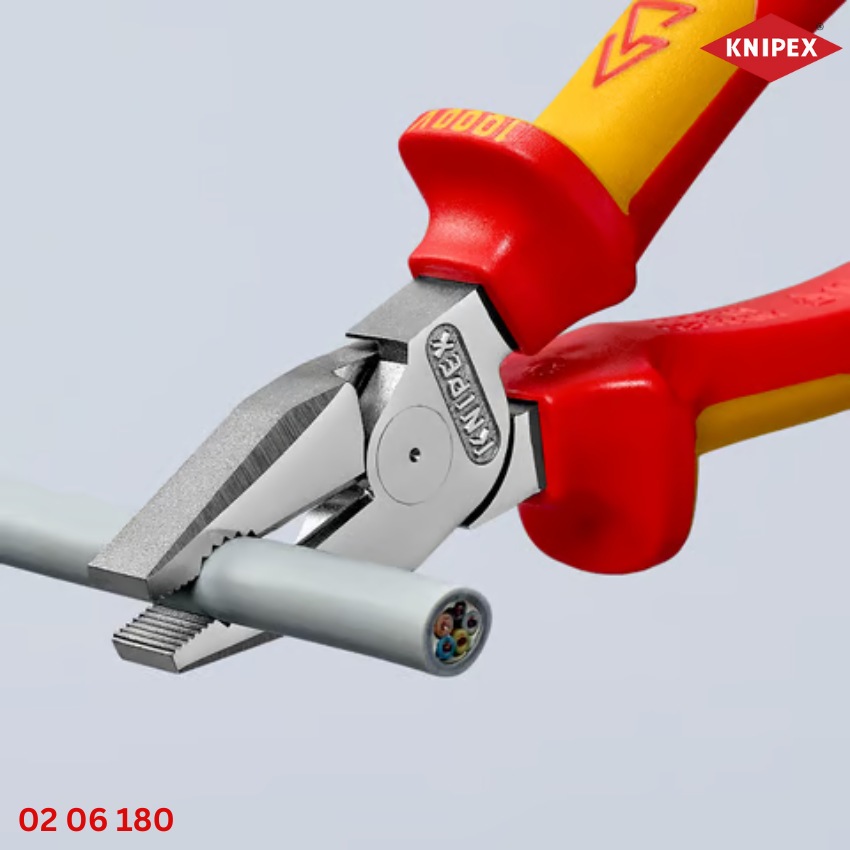Ngàm kìm Knipex 02 06 180: Kìm Đa Năng Cách Điện 1000 Volt