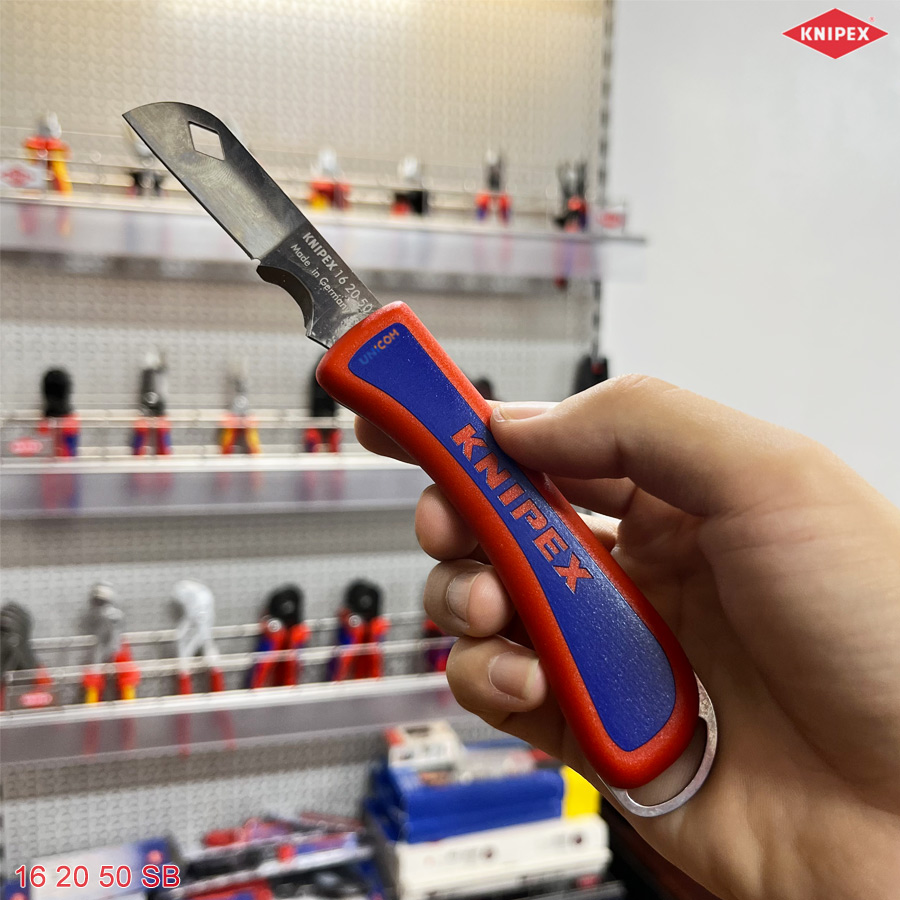 Knipex 16 20 50 SB Dao gấp đa năng cho thợ điện rọc cáp