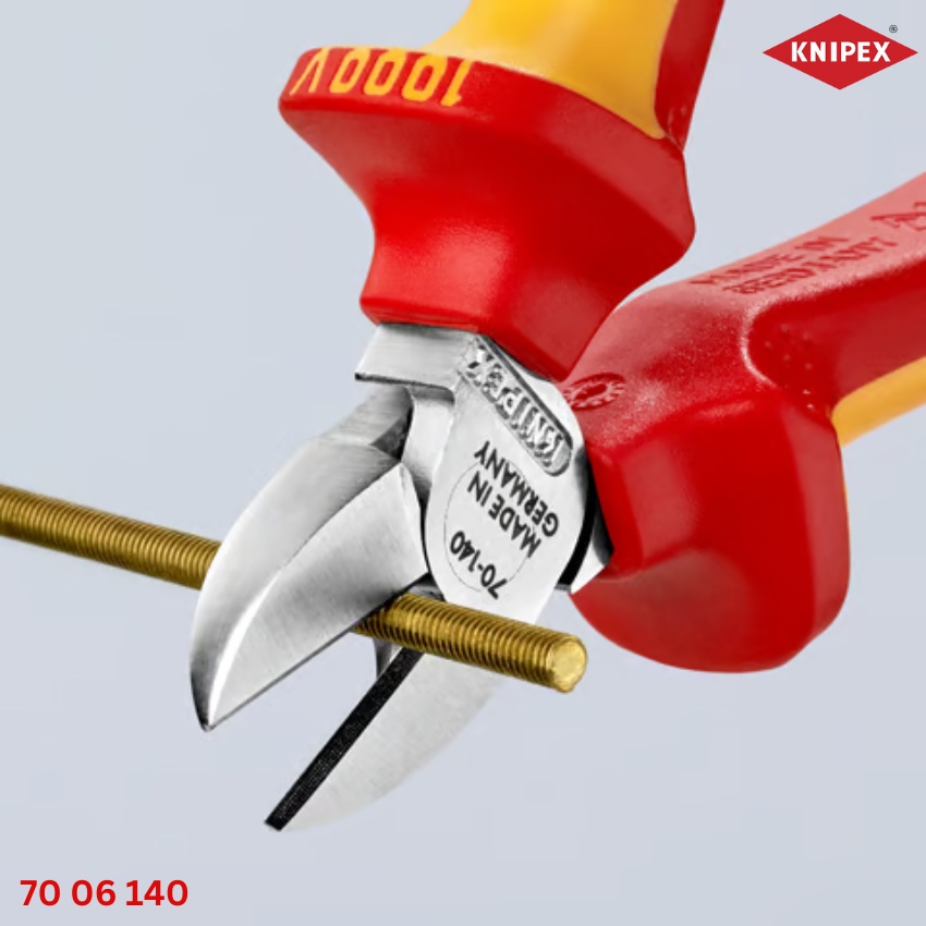Knipex 70 06 140: Kìm Cắt Cách Điện Mũi Thon