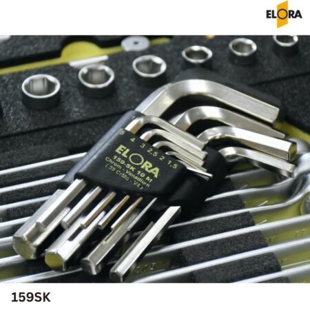 chi tiết Bộ lục giác chữ L đầu bằng ELORA 159SK, loại ngắn