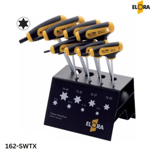 Bộ lục giác chữ T đầu sao 162-SWTX Elora, gồm 8 cây từ TX9 đến TX40