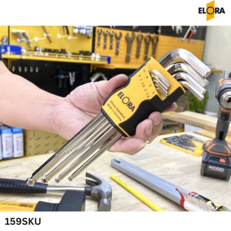 ứng dụng Bộ lục giác đầu bi ELORA 159SKU, 9 cây dài