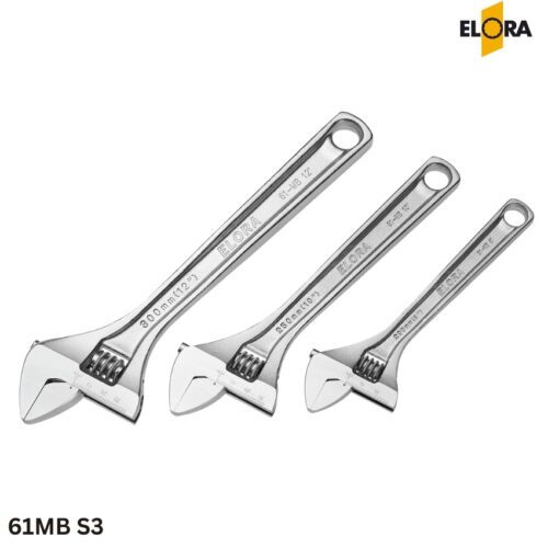 Bộ mỏ lết ELORA 61MB S3 size 8-10-12 inch, thuộc dòng ECO