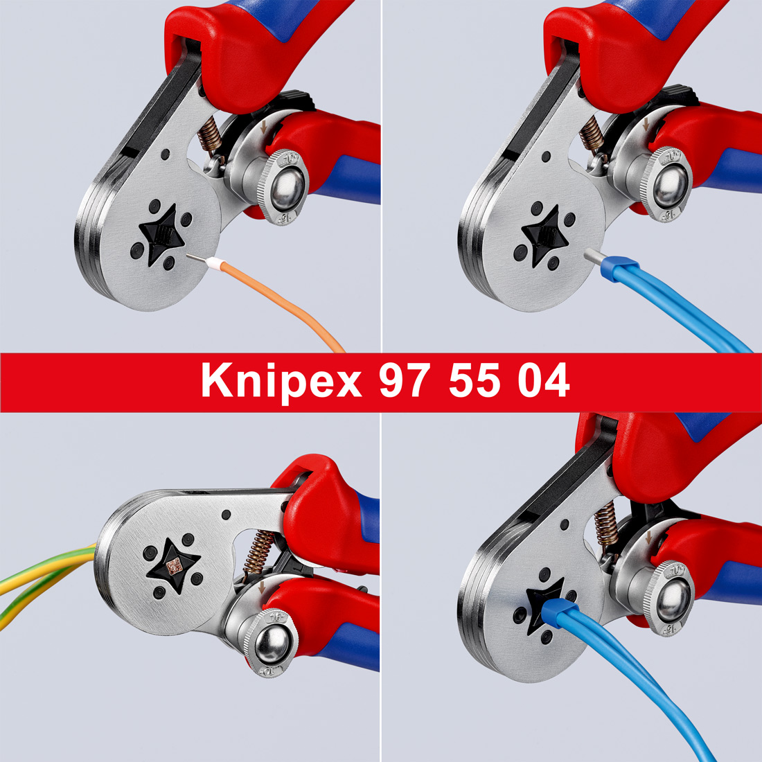 ảnh đặc tính kỹ thuật kìm bấm cos vuông knipex model 97 55 04 Germany