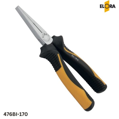 Kìm mỏ dẹt ELORA 476Bi-170, đầu bằngcán QUATROLIT 2C