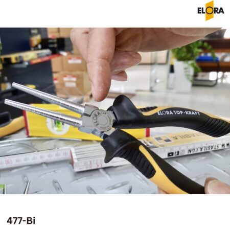 ngàm Kìm mỏ nhọn ELORA 477-BI, đầu tròn