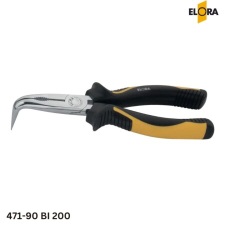 Kìm mỏ nhọn ELORA 471-90 BI 200, đầu cong 90 độ cán QUATROLIT 2C
