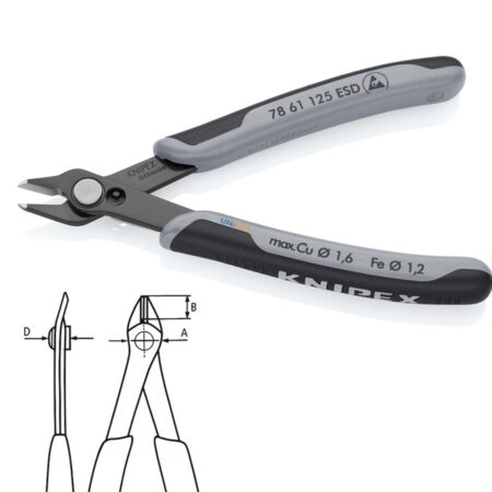 Kìm cắt chính xác chống tĩnh điện Knipex 78 61 125 ESD
