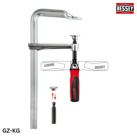 ứng dụng Cảo chữ F BESSEY GZ-KG, có tay cầm xoay 360 độ
