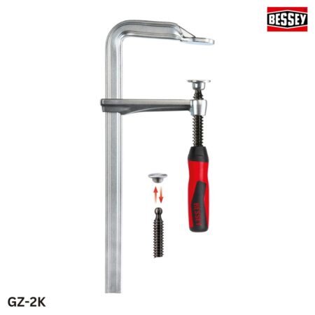 đặc tính Cảo chữ F tay vặn nhựa 2 thành phần BESSEY GZ-2K lực 6000N