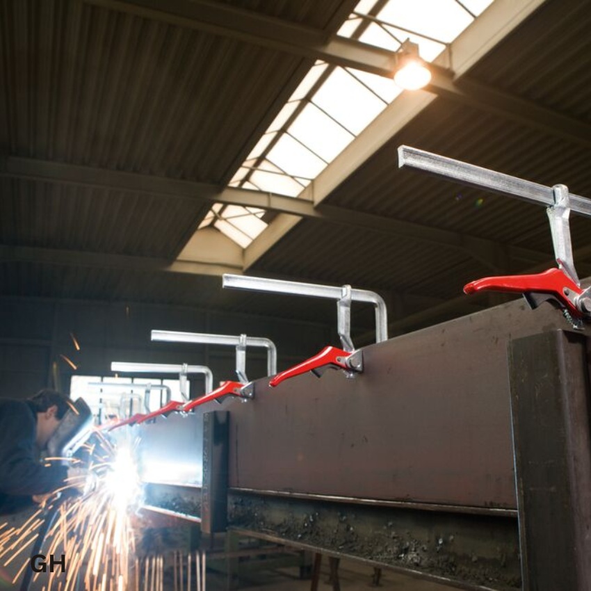 ứng dụng Cảo kẹp nhanh chữ F BESSEY GH , kiểu bánh răng