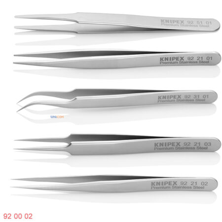 chi tiết Bộ nhíp gắp chính xác Knipex 92 00 20, thép không gỉ