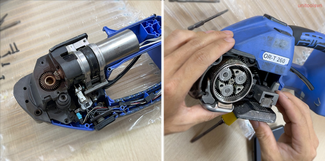 dịch vụ sửa chữa máy đóng đai nhựa dùng pin Orgapack