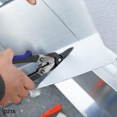 ứng dụng Kéo cắt tôn BESSEY D27A, tấm thép độ dày 1.2mm, lưỡi cong