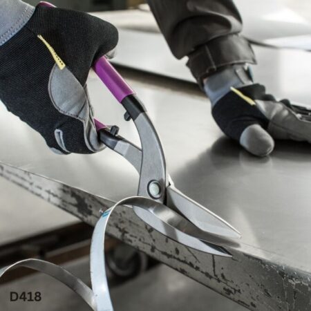 ứng dụng Kéo cắt tôn, thép tấm dày 1mm, lưỡi gắn hợp kim BESSEY D418