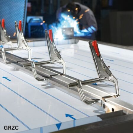 ứng dụng Kìm bấm BESSEY GRZC, ngàm kẹp chữ C, kẹp qua rãnh sâu