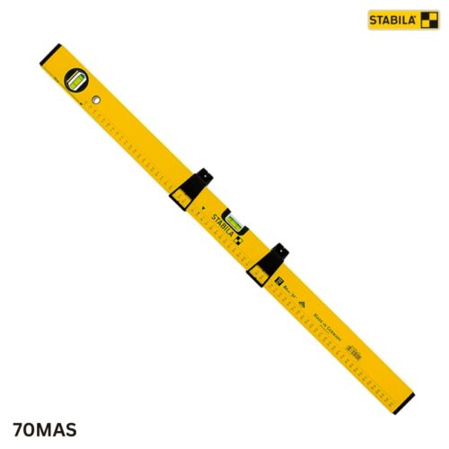 đặc tính kỹ thuât Nivo có vạch chia 70MAS, dài 80cm, 2 bọt thủy. STABILA 14111