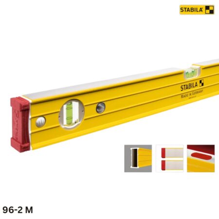 thông số kỹ thuật Thước thủy STABILA 96-2 M, có nam châm, 3 bọt thủy, nhôm đúc