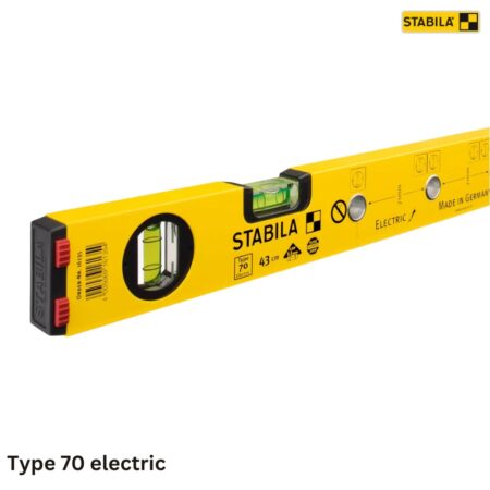 chi tiết Thước thủy nivo thợ điện STABILA 1613, 2 bọt thủy, 4 giác bám Type 70