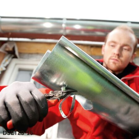 ứng dụng thực tế Bộ kéo cắt tôn 3 cây, bo cong trái-phải kèm túi vải BESSEY DSET29-15