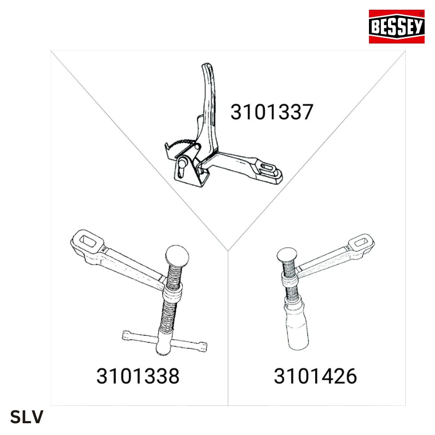 thông số Bộ ngàm động cho cảo chữ F phụ kiện chính hãng BESSEY SLV