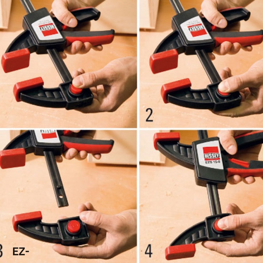 cách sử dụng Cảo chữ F hai chiều, tự động, lực kẹp 2000N BESSEY EZ