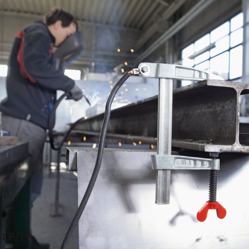 ứng dụng Cảo chữ F kẹp tiếp đất, trong hàn cắt kim loại BESSEY LP/TP