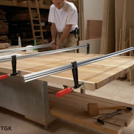 ứng dụng thực tế Cảo chữ F có lực kẹp 7000N, dài từ 40cm đến 3m BESSEY TGK